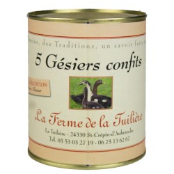 5 gésiers confits