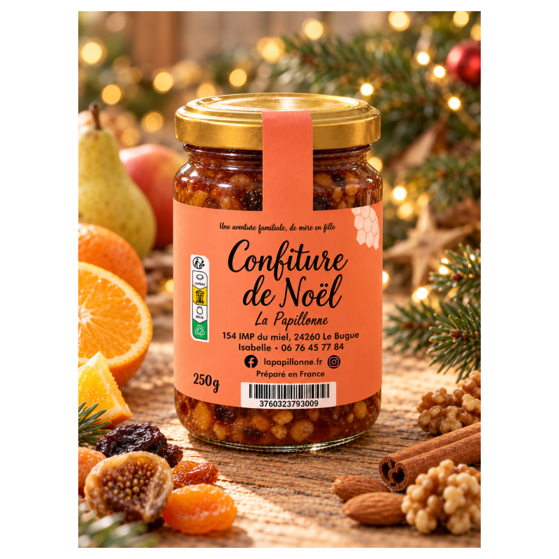 Confiture artisanale de Noël 240 g